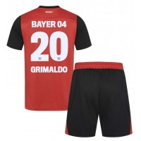 Bayer Leverkusen Alejandro Grimaldo #20 Hemmaställ Barn 2024-25 Korta ärmar (+ Korta byxor)